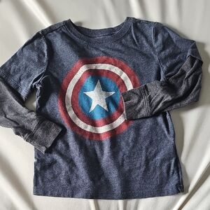 Old Navy Blue and Red Star Long Sleeve Tee